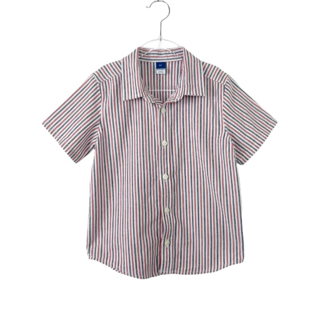 Boys 5T Old Navy Button-Up Striped Short Sleeve Shirt